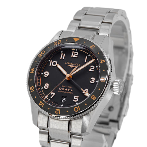 Longines Uomo L3.802.4.50.6 Spirit Zulu Time 39mm Automatico