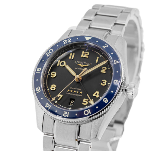 Longines Uomo L3.802.4.60.6 Spirit Zulu Time 39mm Auto GMT