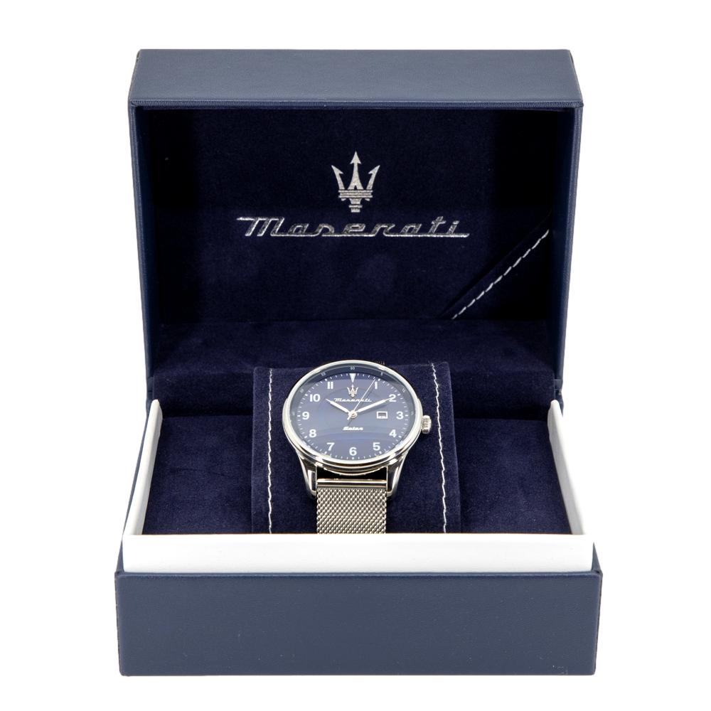 Maserati Tradizione Orologio Uomo R8851146002 – Acciaio E Quarzo – Quadrante Blu 45mm – Impermeabile 10 ATM