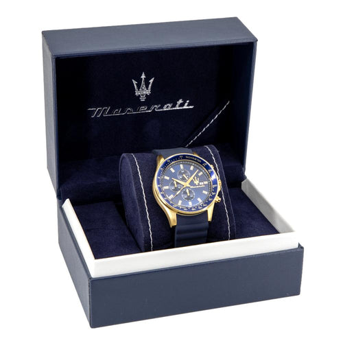 Maserati Men's R8871640004 SFIDA Chrono Blue Dial Watch
