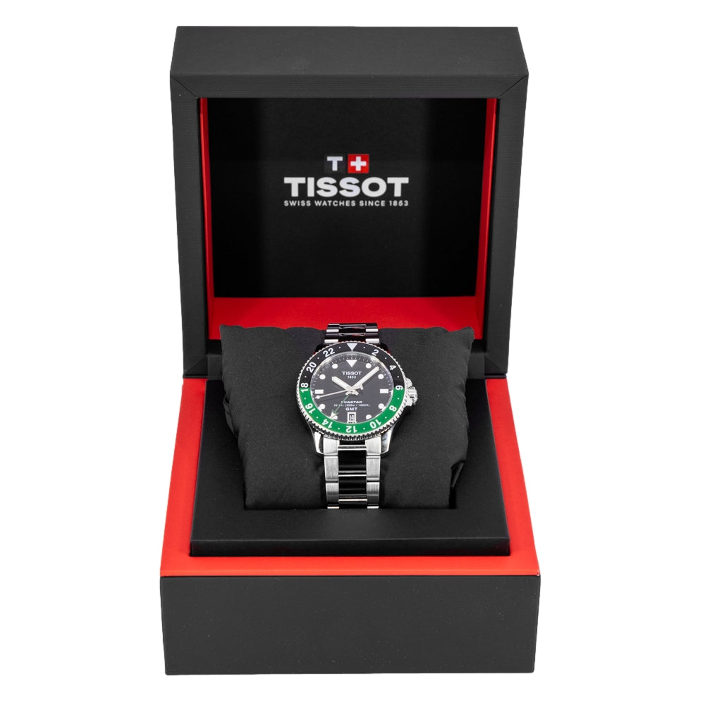 Tissot Orologio Donna Seastar in Acciaio e Nero 36mm T1202101105100 Tissot Orologio Donna Seastar in Acciaio e Nero 36mm T1202101105100