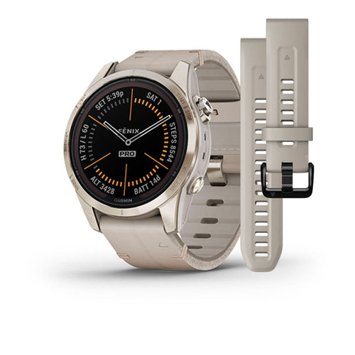 Garmin 010-02776-30 fēnix® 7S Pro – Sapphire Solar Edition Quartz Men's Watch