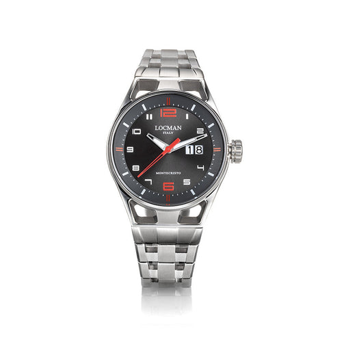 Locman 0546A07S-00GYRDB0 Montecristo Quartz Men's Watch