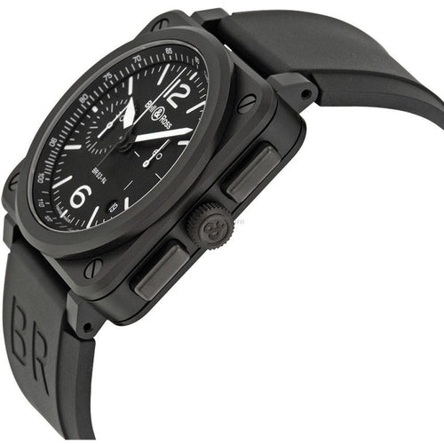 Bell & Ross Men's BR0394-BL-CE Aviation Chronograph Steel Automatic Watch