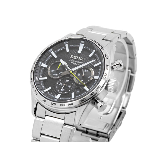 Seiko Men's SSB413P1 Sport Chronograph Black Dial Watch