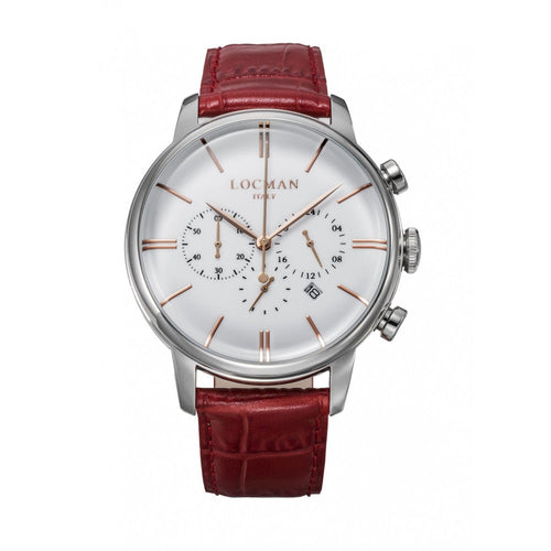 Locman 0254A08R-00WHRGPR 1960 Quartz Men's Watch