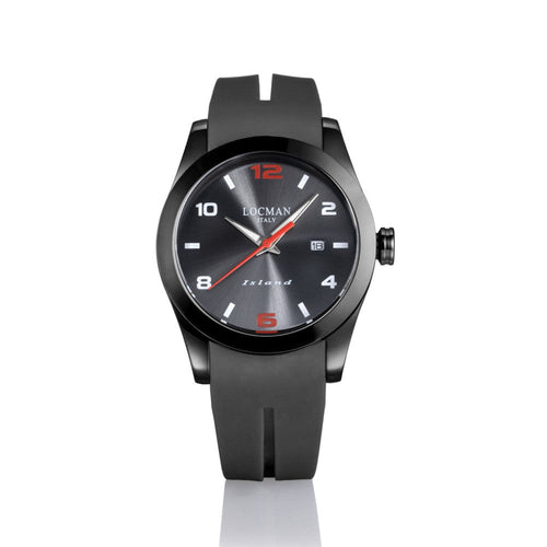 Locman 0613K07S-BKGYRDSA Island Quartz Men's Watch