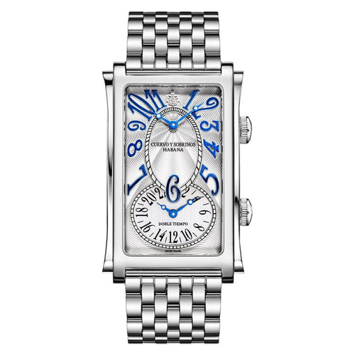 Cuervo y Sobrinos 1112B.1AM Prominente Automatic Icónico Doble Tiempo Men's Watch