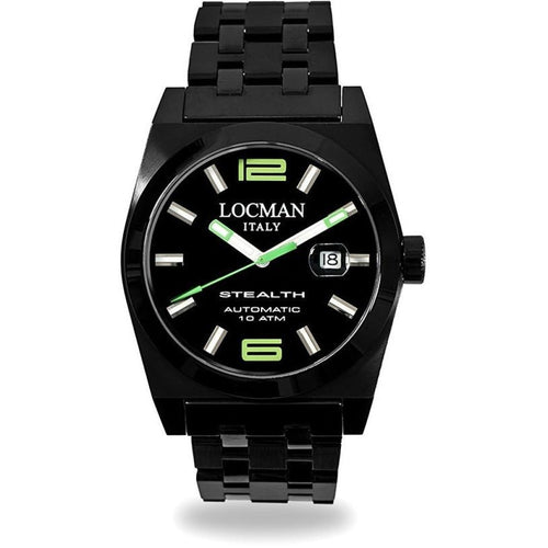 Locman Stealth Mens 0205BKBKNGR0BRKK  Stainless Steel. Titan Automatico Watch