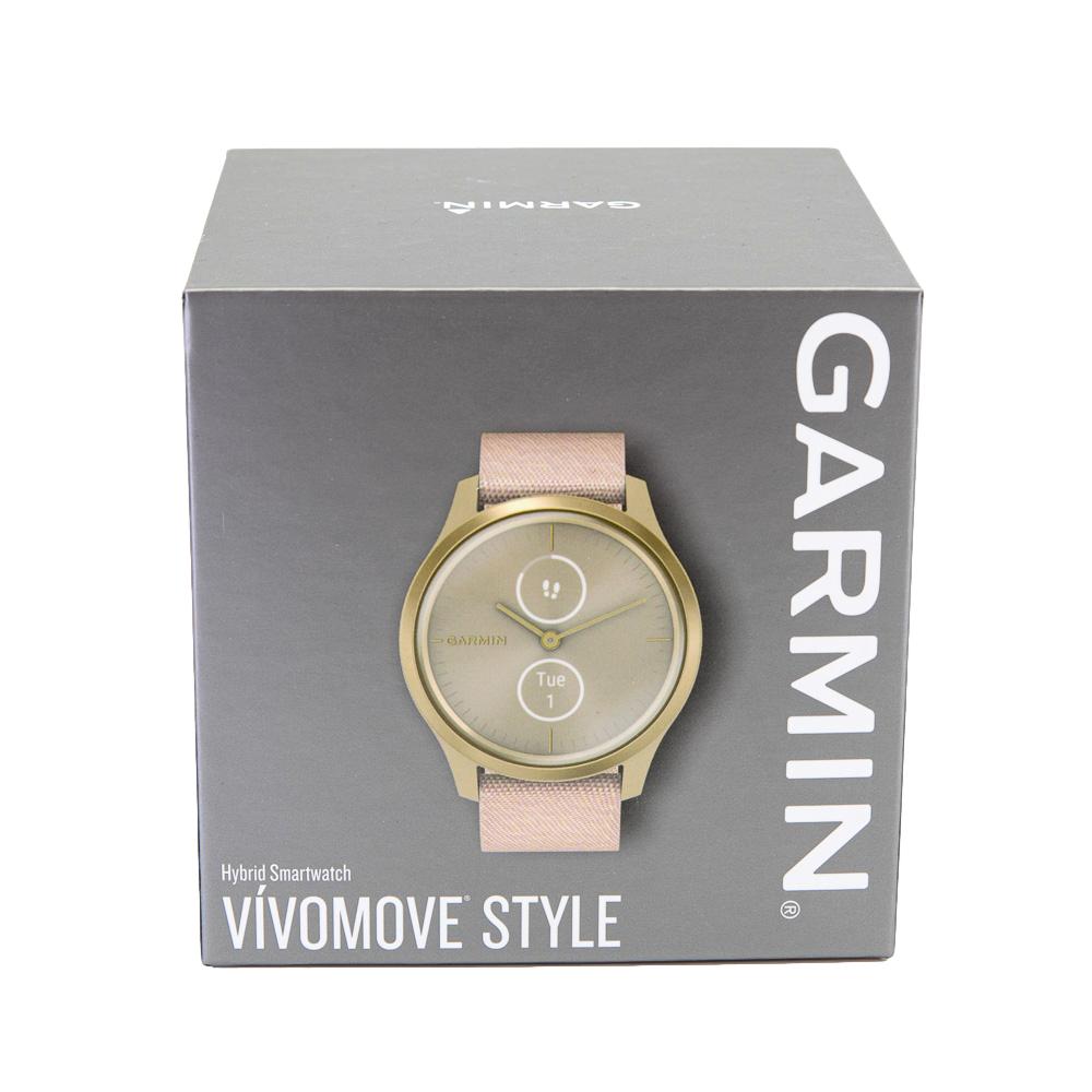 Garmin Vivomove Style Blush Pink Nylon With Gold Hardware 51 OFF