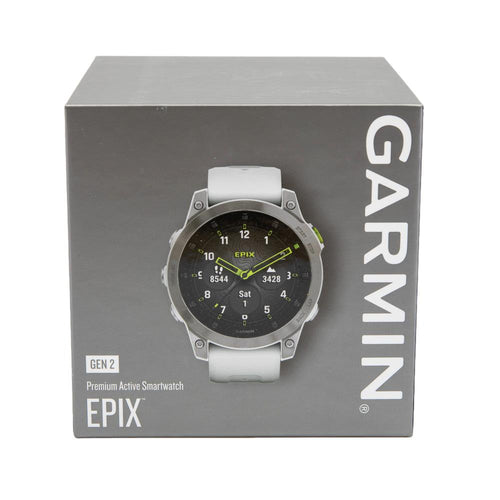 010-02582-21-Garmin 010-02582-21 Epix White Titanium Smartwatch