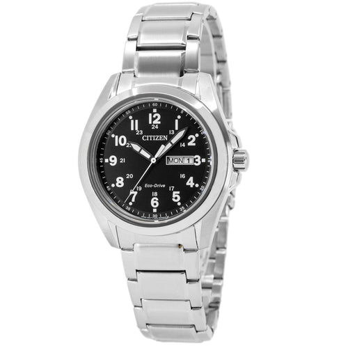 AW0050-58L-Citizen Uomo AW0050-58L Eco-Drive Black Dial