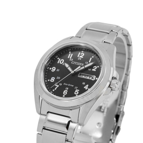 AW0050-58L-Citizen Uomo AW0050-58L Eco-Drive Black Dial