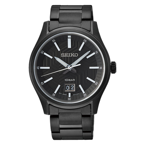 SUR515P1-Seiko Men's SUR515P1 Discover More Black Dial Watch